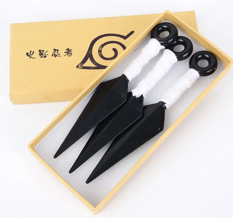Naruto Kunai Dagger Knife Cosplay Cartoon Plastic Dagger PVC Toy 15 Cm