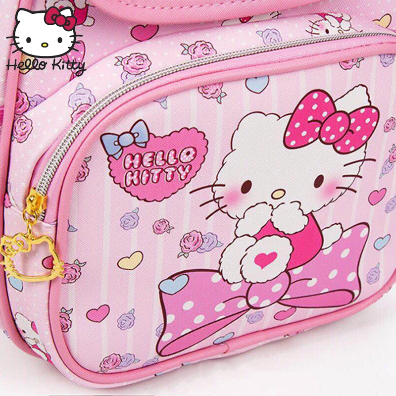 Сумка hello kitty, милая мультяшная сумка hello kitty, модная детская розовая сумка на плечо KT, PU водонепроницаемая сумка для девочек, плюшевый рюкзак на плечо