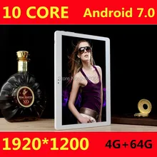 10.1 дюйма планшетный ПК Дека 10 core MTK6797 3 г 4 г GPS Android 7 4 ГБ 64 ГБ/128 ГБ Phablet ПК 10 двойной Камера 8.0MP 1920*1200 IPS Экран