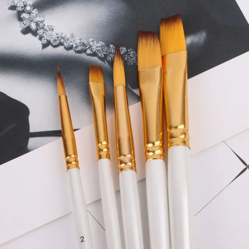 5pcs Professional Painting Brushes Set Acrylic Oil Watercolor Paint Brush Drawing Tool Art Supplies Nov-26A