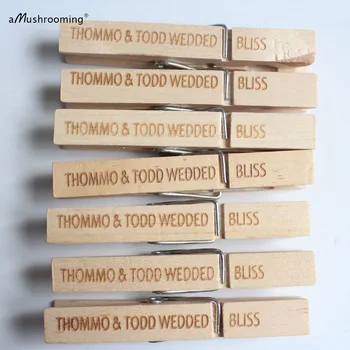 

Personalized Name Large Clothespins. Lettering Clothepsins. Decorative Clothespin. Anniversary Party. Bridal Party Decor Wedding