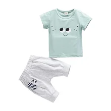 2019 New Baby Boys Girls Summer Toddler Sets Cotton Cartoon T-Shirt Short 2PCS Children Clothes Kids Costume Clothing For 0-4Y цена 2019 New Baby Boys Girls Summer Toddler Sets Cotton Cartoon T-Shirt Short 2PCS Children Clothes Kids Costume Clothing For 0-4Y цены онлайн