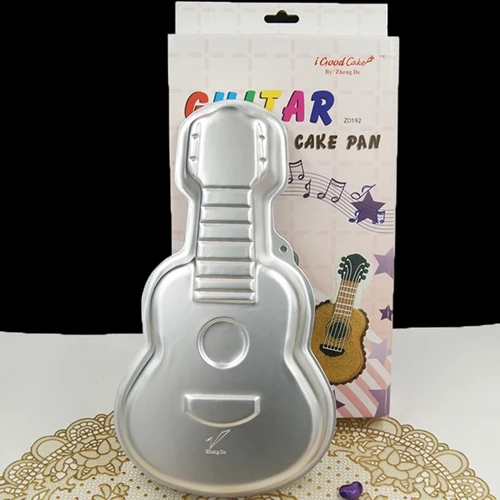 Fondant торт дизайн мультфильм Креативный гитарный алюминиевая посуда для выпечки
