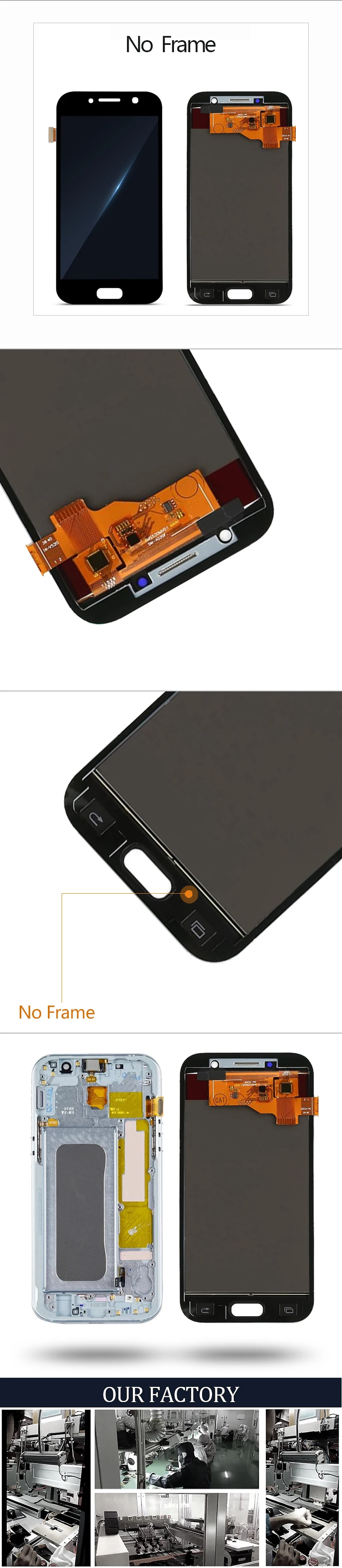 A520 lcd для Samsung Galaxy A5 lcd A520 дисплей с сенсорным экраном дигитайзер для a520f SM-A520F lcd регулировка яркости