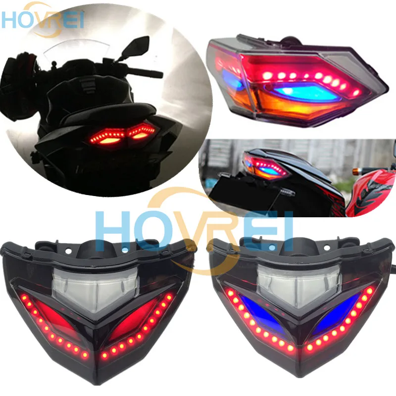 motorcycle Led Turn Signals Tail Brake Light case lamp Integrated tail