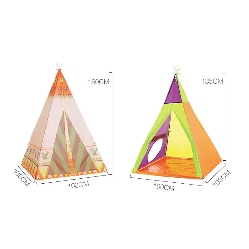 Игровая палатка из полиэстера Сверхлегкая цветная палатка с принтом для мальчиков и девочек детский Безопасный детский тент индийская детская палатка-Типи