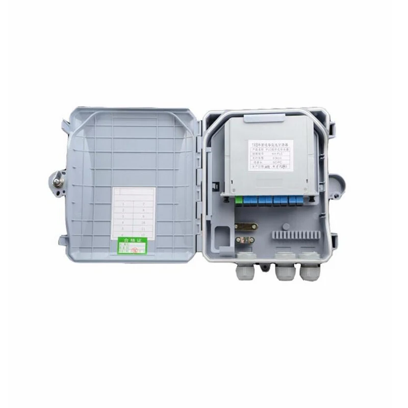

1 X 8 Core Fiber Optic Termination Box 8port FTTH optical fiber distribution box and 1X8 Fiber optic Splitter Free shipping