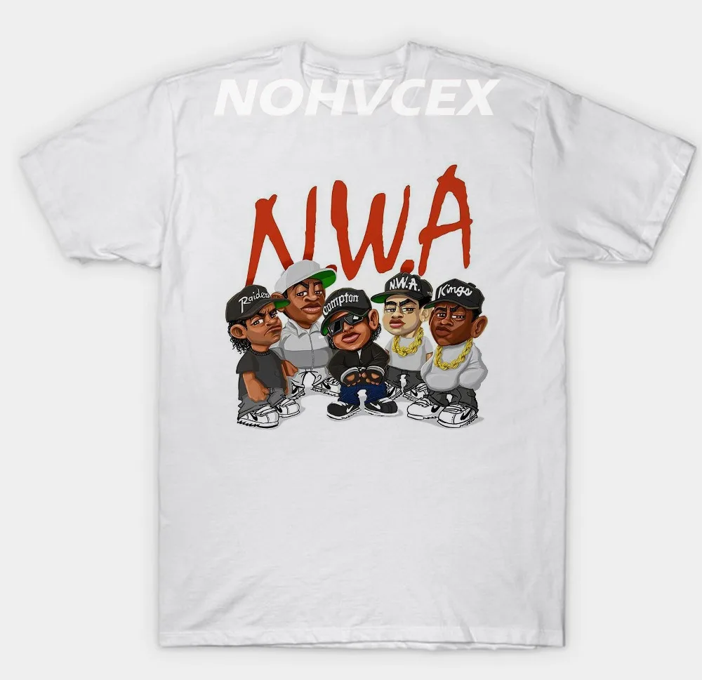 

New Summer Fashion NWA Cartoon Print Harajuku T-shirt Men Women European Hiphop Style Character Casual Tees For Couples
