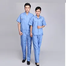 10 комплектов-рубашка и брюки) 4 s Авто халат костюм с короткими рукавами страхование труда летние светильники для мужчин и женщин рабочие Рабочая одежда