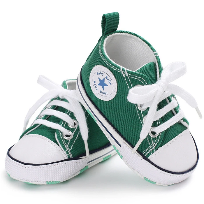 Branded Newborn Sneakers Baby girls Boys Lace-up Canvas Shoes Active All Star Zapatos Bebe Toddler Shoes Infantil Sapatos