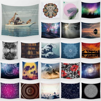 

Unicorn anime tapestry wolf star sky hd wall hanging tapestry home decoration large rectangle bedroom wall tapestry