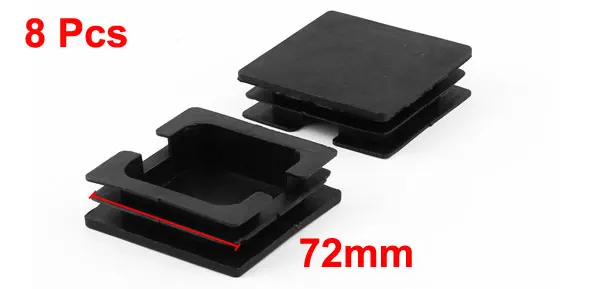

Desk Legs Plastic Square Shaped Tube Inserts End Blanking Caps Black 8pcs