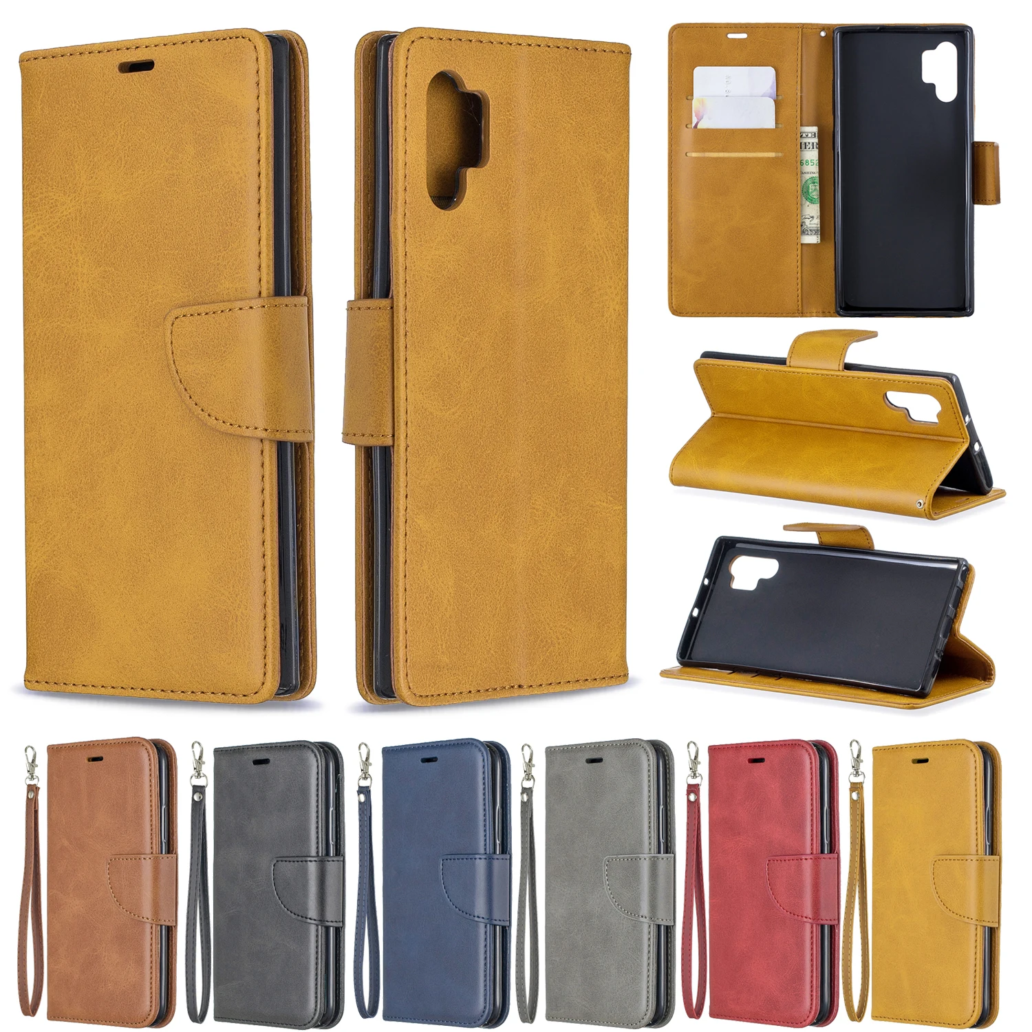 

PU Leather Flip Case for Samsung Galaxy Note 10 Pro Wallet Case For Samsung Galaxy Note 10 Purse Pouch Wallet Case Funda Capa