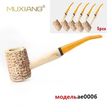 Новейший микро-usb адаптер ру 5 шт./лот, модели; большие размеры; кукурузного початка трубы с yelle акриловые мундштук деревянная курительная трубка ae0006