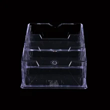 1 шт. Пластиковый Акриловый Бизнес ID карта Настольная подставка держатель дисплей стол для ПК полка коробка для хранения офисные школьные канцелярские принадлежности