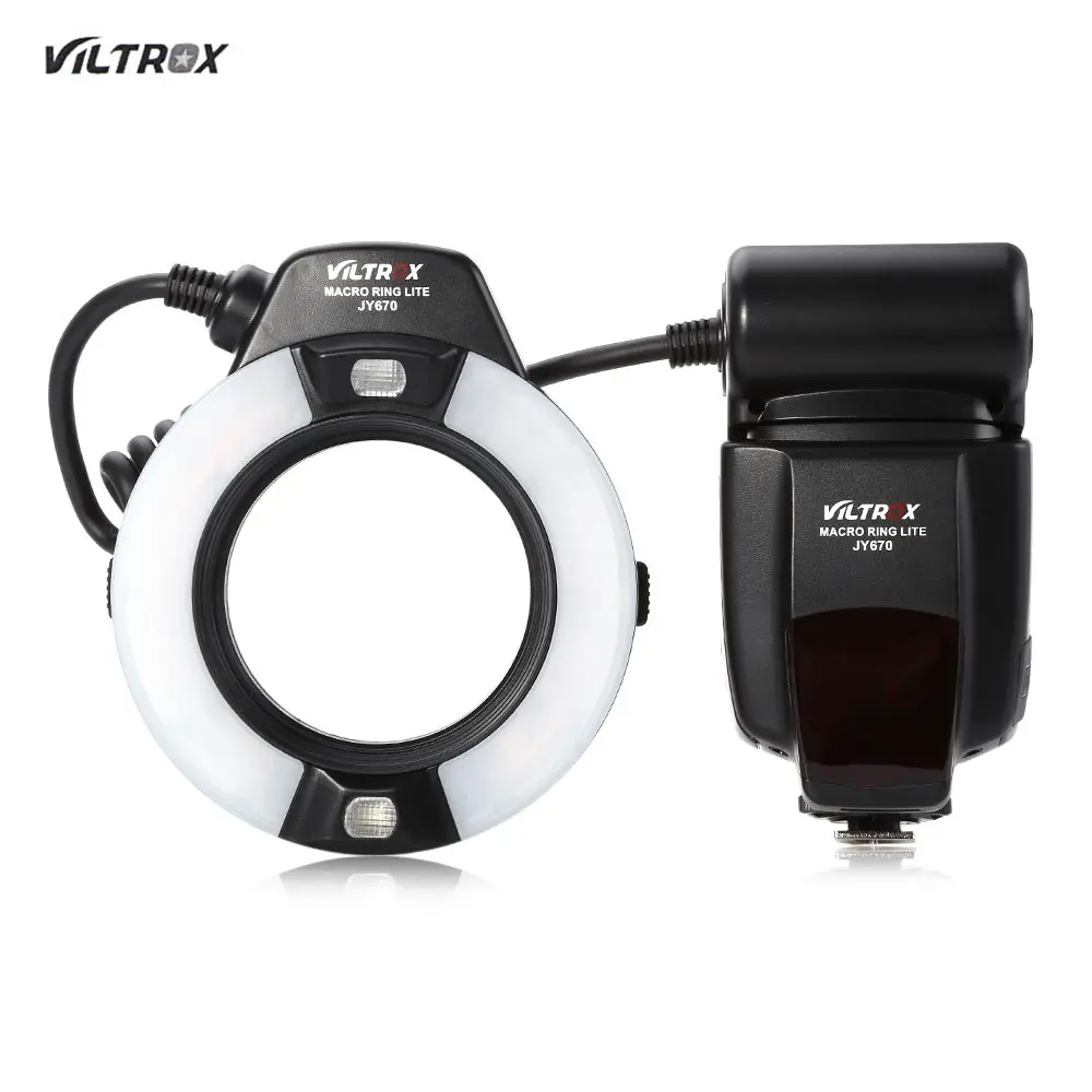 

Viltrox JY670 Professional M Mode High-Performance Macro Ring Speedlight Flashlight LCD Screen For Canon Nikon
