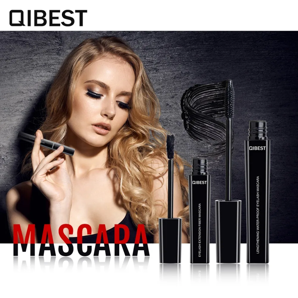 Макияж qibest водостойкая 3D волоконная тушь для ресниц и волокно Замена накладные