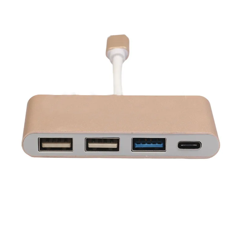 1 Мужской до 4 Женский сплав зарядный кабель Usb3.0 + 2 0 ноутбука Тип c на четыре Usb Hub