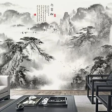 Beibehang китайские обои чернила приветственные сосновые горы воды Водопад обустройство дома ТВ фон настенные фрески 3d обои