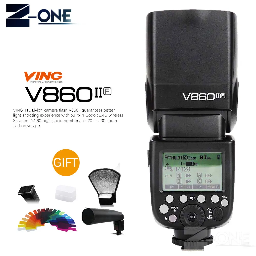 Godox Ving V860II V860II-C/N/S/F/O E-TTL HSS 1/8000 Speedlite вспышка для Canon Nikon sony DSLR камера без VB-18 батареи - Цвет: Зеленый