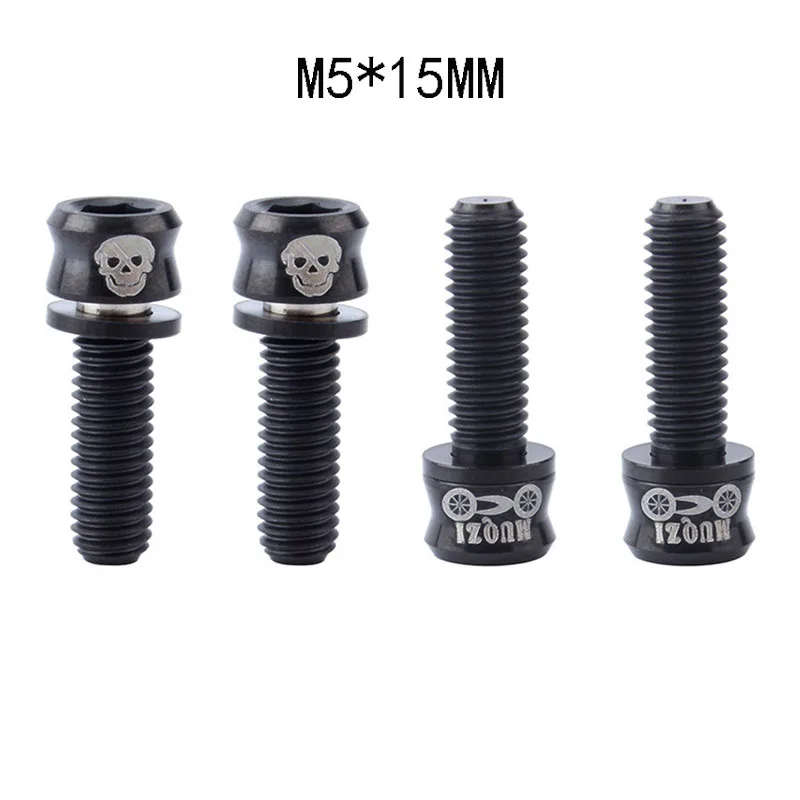 MUQZI 4 шт. болты для велосипедного штыря M5 * 15*17*19 M6 17*19 велосипедные ссветильник кие