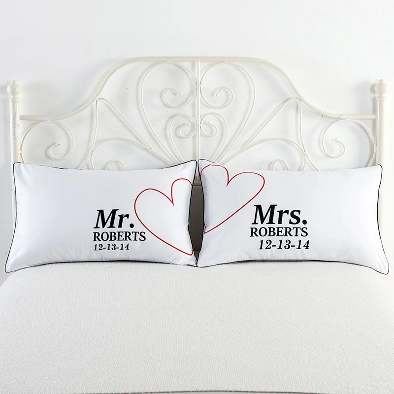 mr and mrs pillowcases decorative pillow cases usa queen size pillow cases size