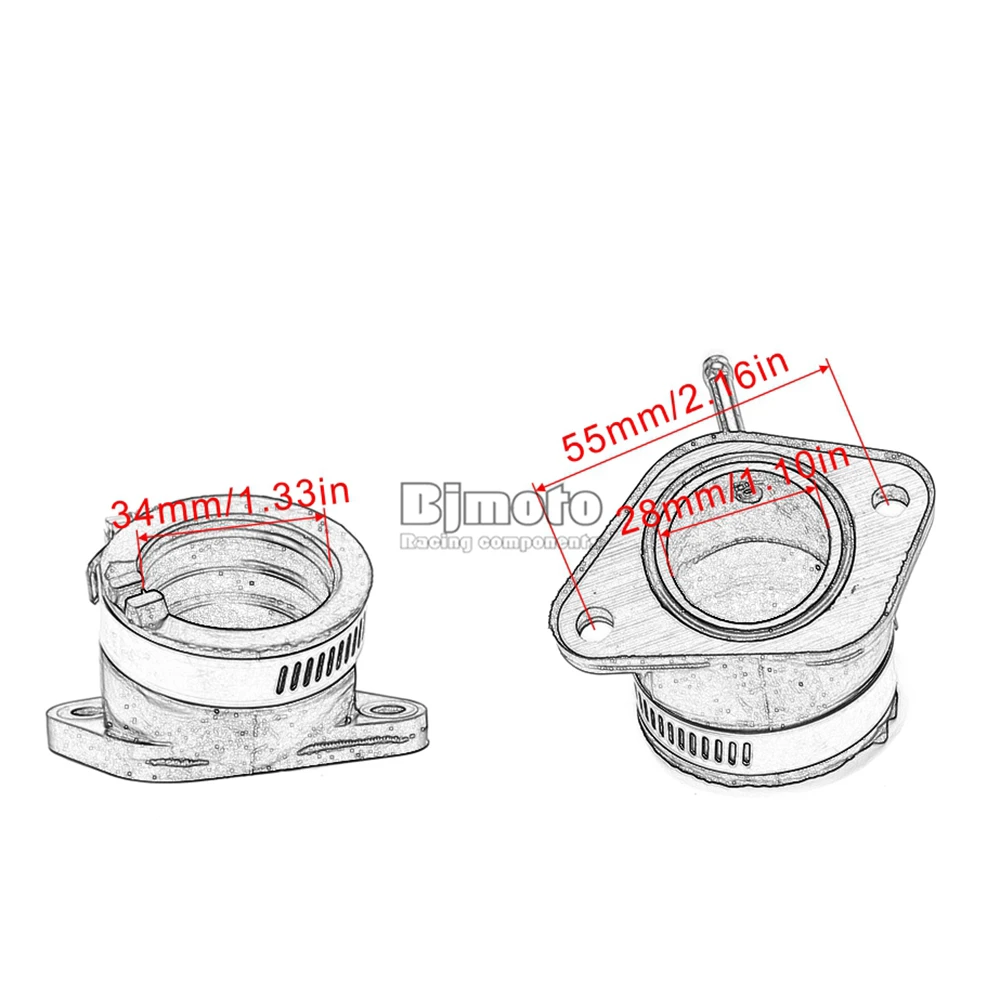 BJMOTO Высокое качество мотоциклетный карбюратор резиновый переходник впускной трубы для Honda CN250 Helix 1987-2007 CH250 Elite 1985-88