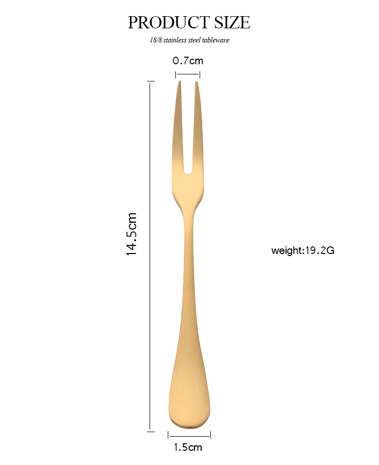 4 шт./партия Роскошные вилки для торта из нержавеющей стали, вилка для салата, набор толстых столовых приборов, вилка для фруктов, Золотая вилка для улиток