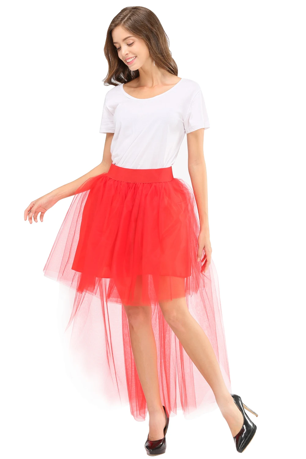 Юбка пачка Женская трехслойная с завышенной талией из тюля|skirt high waist|skirts womenslayered