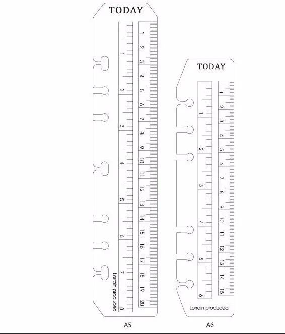 6 отверстий спираль правитель матовый прозрачный закладки A5 A6 для повестки дня Тетрадь Организатор Papelaria канцелярские