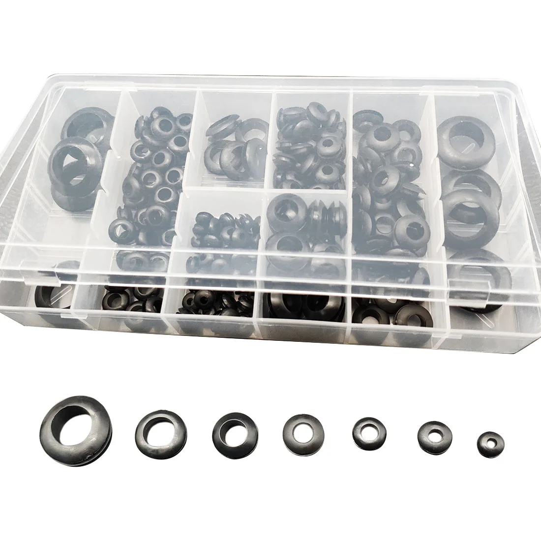 

8 Popular Sizes 180Pcs/Box Rubber GrommetGrommet Gasket For Protects Wire Cable & Hose Custom Part Rubber Seal Assortment Set