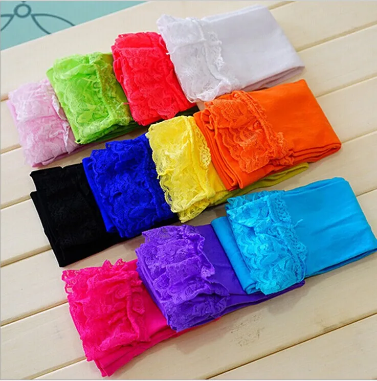 

10pcs/lot Baby girl short lace girl legging Candy color girls 13colors For 2-12years 58654