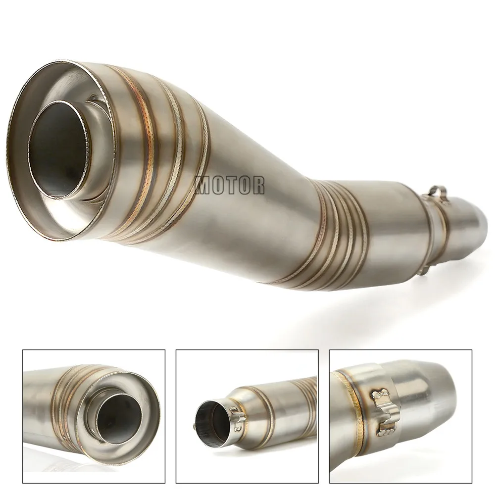 

Universal 51MM Escape Motorcycle Muffler Exhaust Pipe Tail Stainless Steel For Kawasaki ZX7R ZX9R ZX900 F C B Versys 650 Z1000
