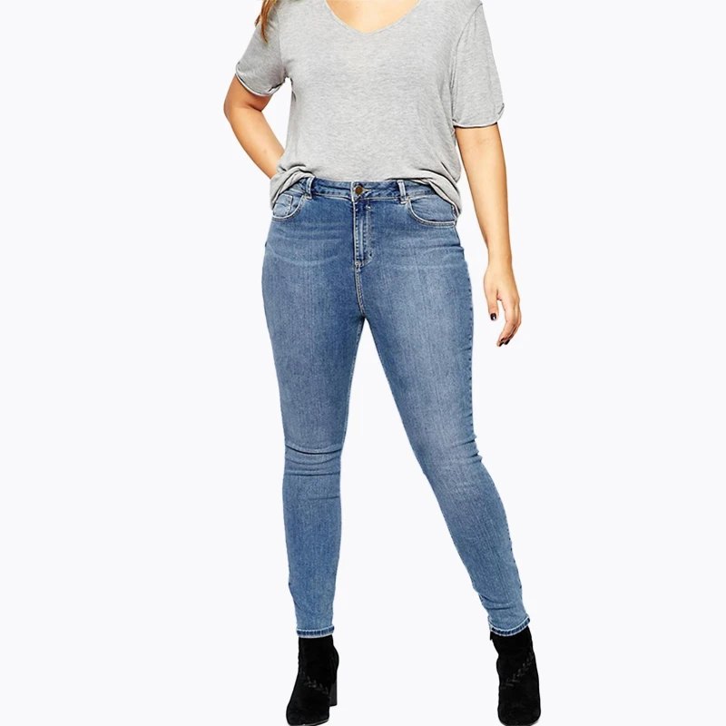 Плюс Размер! 2017 Летний Новый Мода Slim Denim Карандаш Джинсы Брюки Случайные