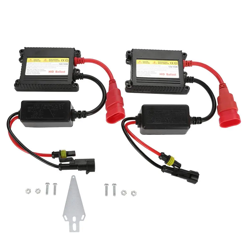 

2Pcs 12V 55W Car Digital Xenon DC HID Ballast Conversion Kit for Car HID Conversion Kit Replacement Light Bulb Universal