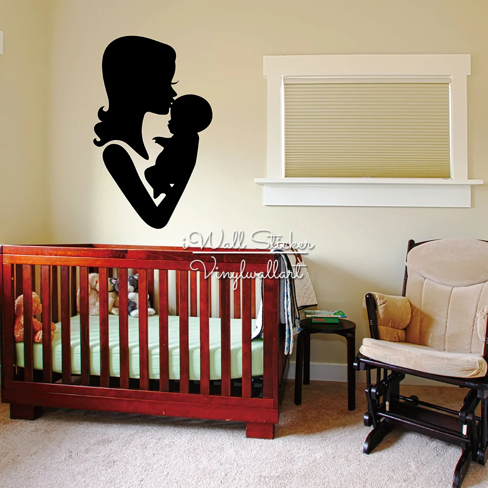 Mother Baby Wall Sticker Modern Baby Mother Wall Decal DIY Baby Wall
