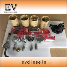 For Mitsubishi Forklift S4E S4E2 Piston and piston ring and S4E engine bearing gasket kit water