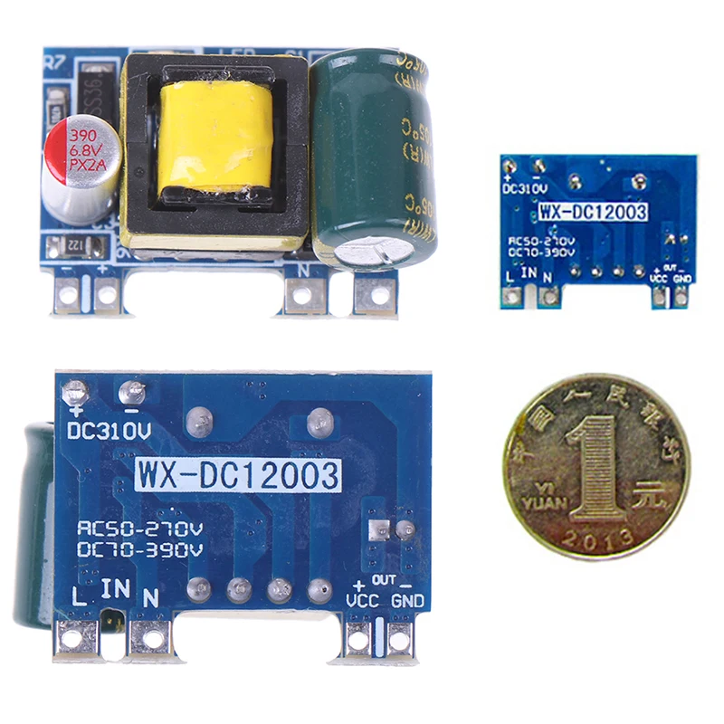 Мини AC-DC 110 в 120 в 220 в 230 В до 5 в 12 В конвертер плата модуль питания