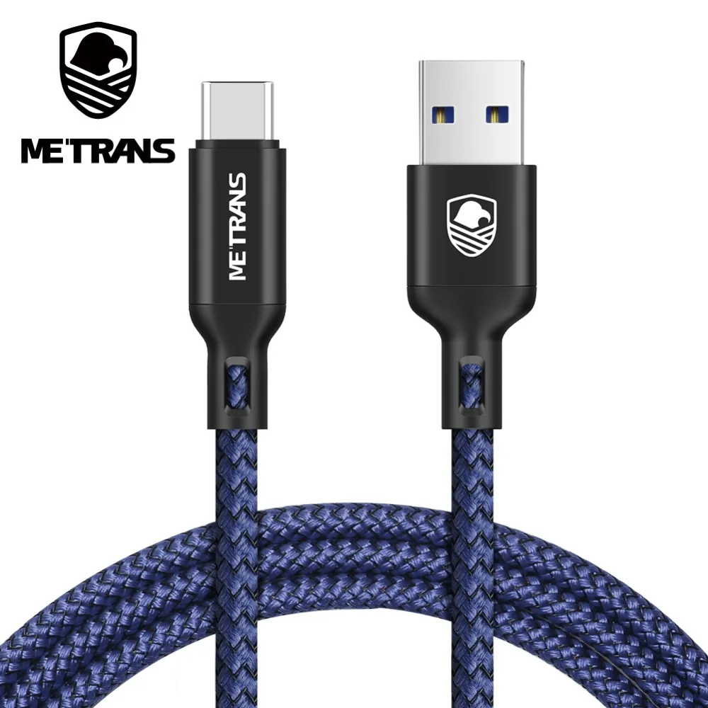 

Metrans USB Type C Cable For One Plus 5/6t Fast Charge Cable USB C 3FT 2 Pack USB 3.0 Nylon Braided Charger Cable for Samsung