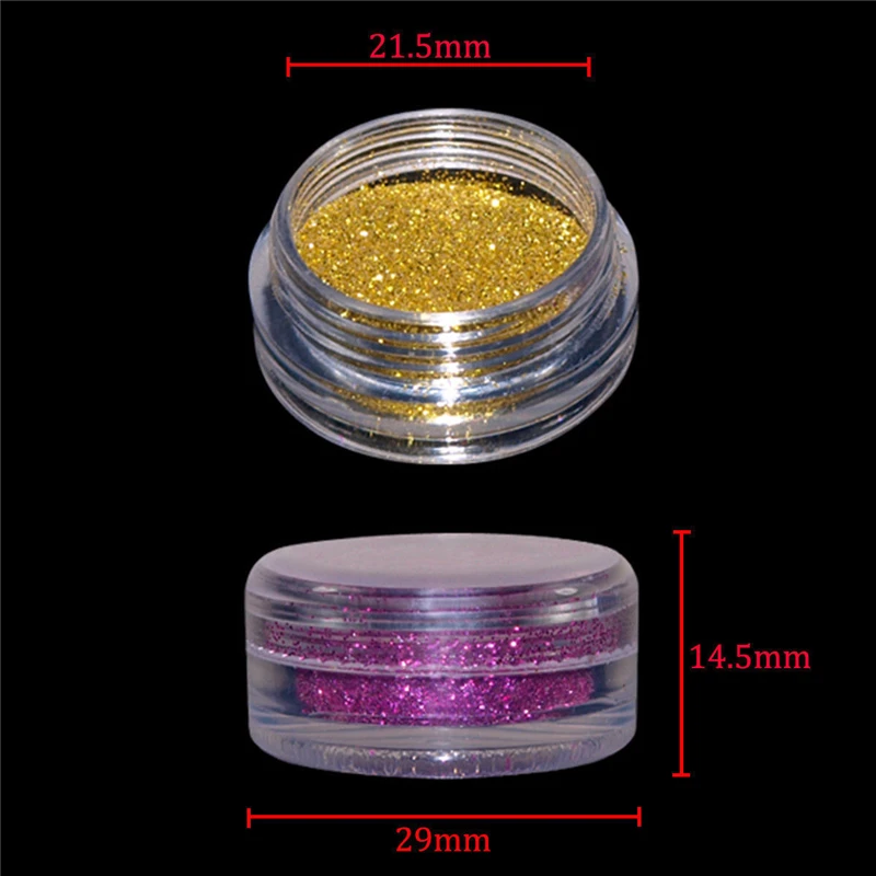12Colors/set Nail Art Powder Shiny Glitter Dust Mirror Pigment Dipping Powder Shining Chrome Powder Decoration UV Gel Polish