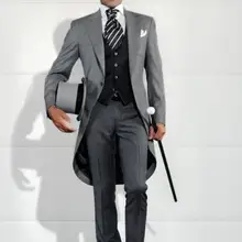 Модный свадебный костюм высокого качества, платье для мужчин/платье для выпускного на заказ, мужские тонкие костюмы с брюками, пальто+ брюки+ галстук+ жилет