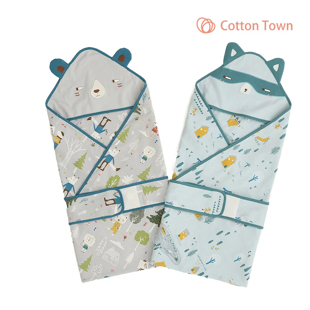 

Cottontown Newest Baby Bath Towel Cute Animal Pattern Kid Hooded Baby Towel Bathrobe Cloak Baby Holding Wrapping Blanket