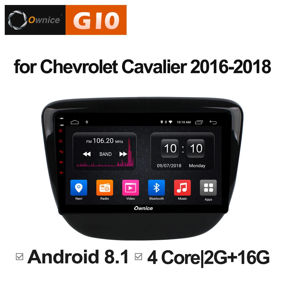 Top Ownice C500+ G10 Octa Core Android 8.1 Car DVD Radio GPS Audio for Chevrolet Cavalier 2016 - 2018 with DAB+ 2GB RAM 32G ROM 1
