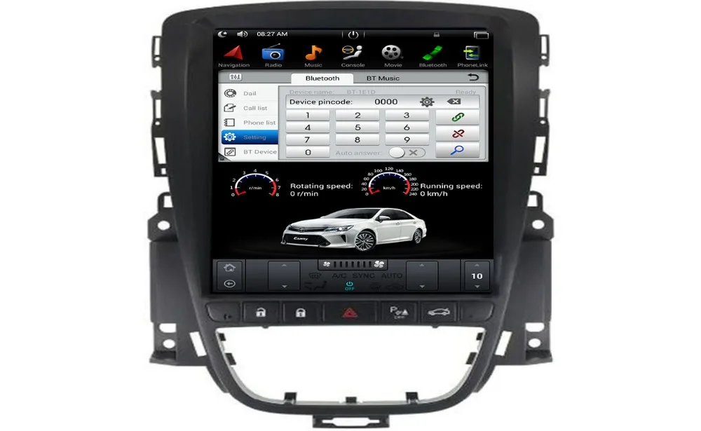 Вертикальный экран Tesla стиль Android 7,1 10,4 дюймов Автомагнитола для Opel Astra J автомобильный Dvd Gps навигация мультимедийный плеер