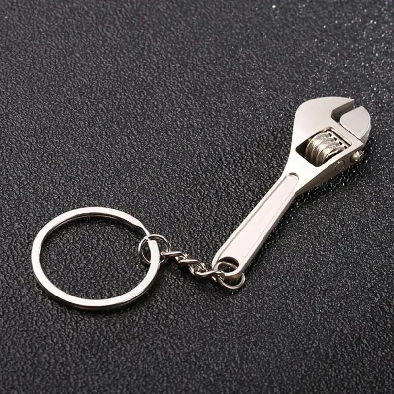 

Tool Travel Cool Mini Gift Metal Adjustable Tool Wrench Spanner Keyrings Creative Gift Keychain Wrench Pendant