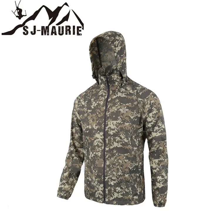 Мужская ветровка с защитой от ультрафиолета, охотничьи куртки для активного отдыха, тактическая походная охотничья одежда, быстросохнущая камуфляжная куртка - Цвет: 06