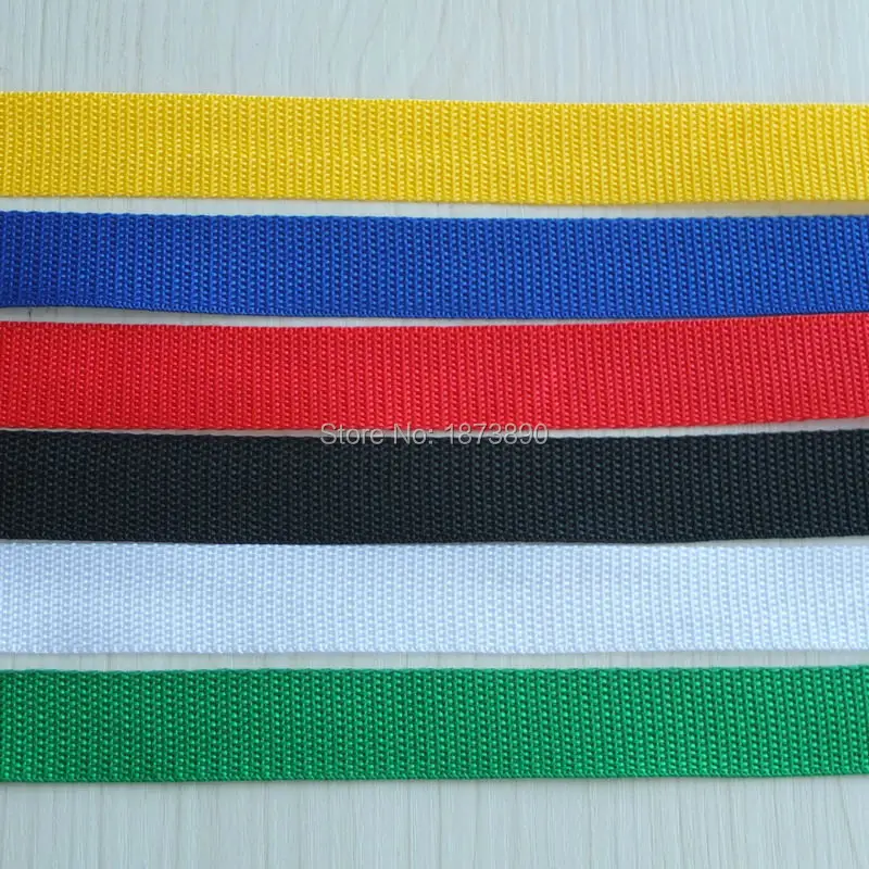 10 Yard Polypropylene PP 25mm 1" bing Strap Belt Buckles 6 Colors