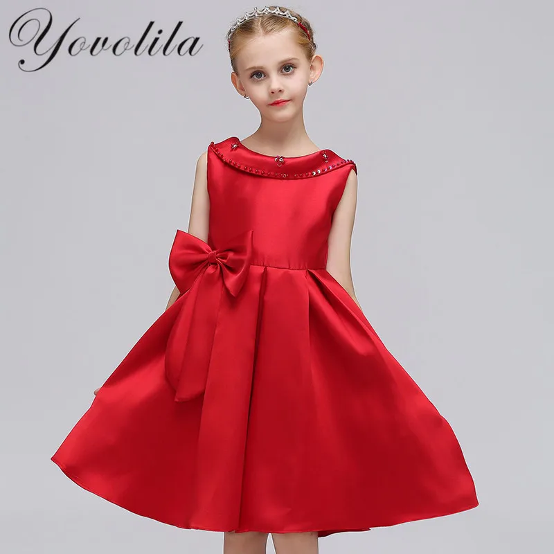 Платье для девочек в европейском стиле vestido de festa платье принцессы с бантом летняя