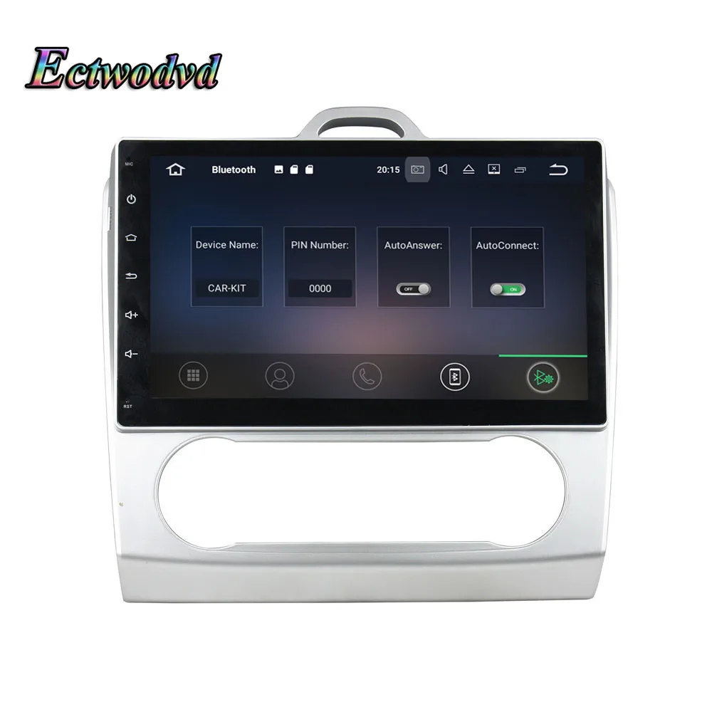 Excellent Ectwodvd Octa Core 4G RAM 64G ROM Android 9.0 Car Multimedia DVD Player GPS HeadUnit for Ford Focus 2007 2008 2009 2010 2011 AT 19