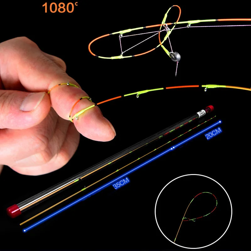 Две длины одной удочки 1,2 м 1,5 м полутитановый сплав 0,4 мм слегка переносные спиннинговые мягкие удочки для ловли карпа